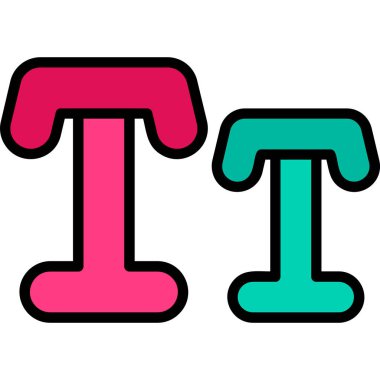 Bir t harfinin vektör illüstrasyonu