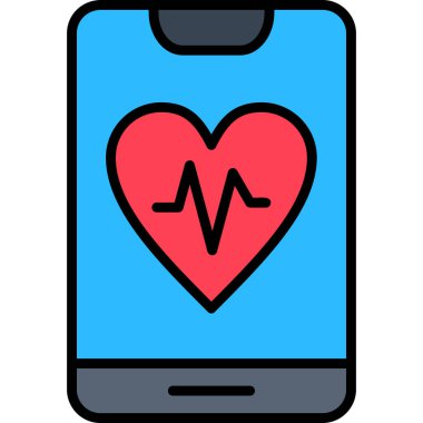 Cep telefonlu bir kalp. Basit tasarım