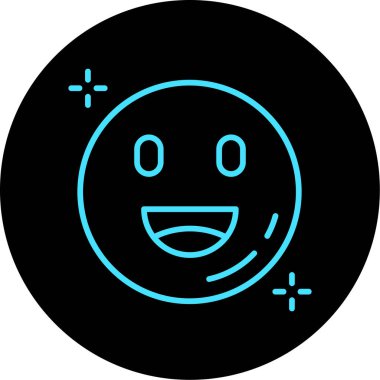 Gülümsemek ifade vektör simgesi