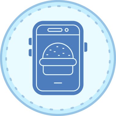 Cep telefonu. Web simgesi basit illüstrasyon