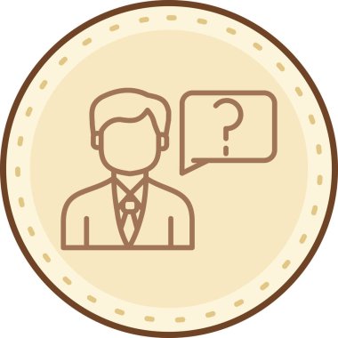 Soru işareti illüstrasyonlu iş adamı