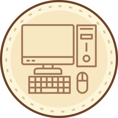 Modern bilgisayarın vektör illüstrasyonu