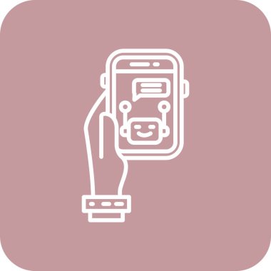 Akıllı telefon simgesinin vektör illüstrasyonu