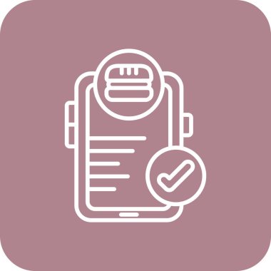 Kontrol listesi simgesi, vektör illüstrasyon tasarımı