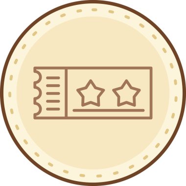 Rozet simge vektör çizim