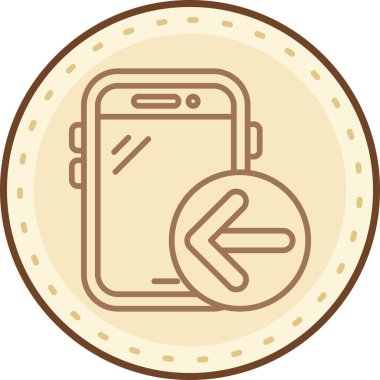 Cep telefonu. Web simgesi basit illüstrasyon