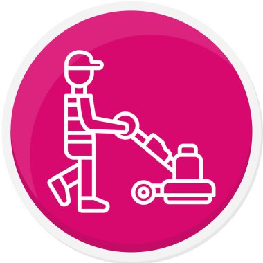 Bir işçi simgesinin vektör illüstrasyonu