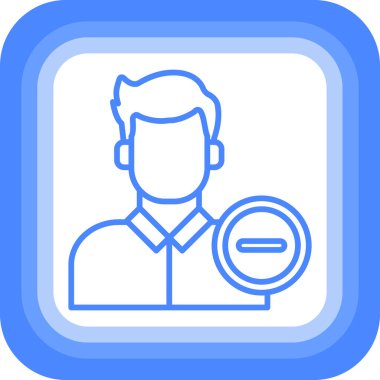 Avatar man simgesi, vektör illüstrasyonu