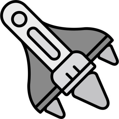 Uçak uçak ikonu - ana hatlar biçiminde