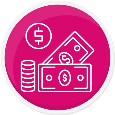 Para için. Web simgesi basit illüstrasyon