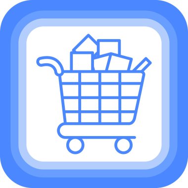 Alışveriş sepeti simgesini, basit tarzı