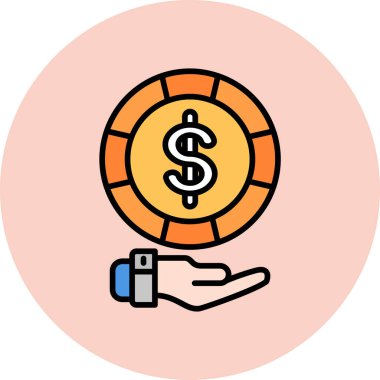 Para için. Web simgesi basit tasarım