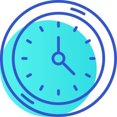 vektör saat simgesi, vektör illüstrasyonu