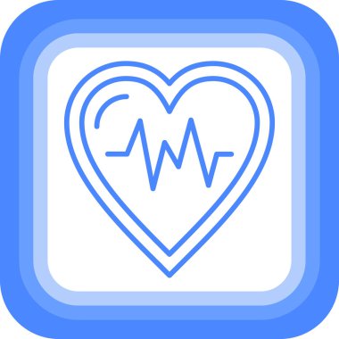 Kalp. Web simgesi basit illüstrasyon