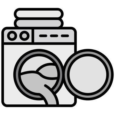 Çamaşır makinesi simgesi, özet biçimi