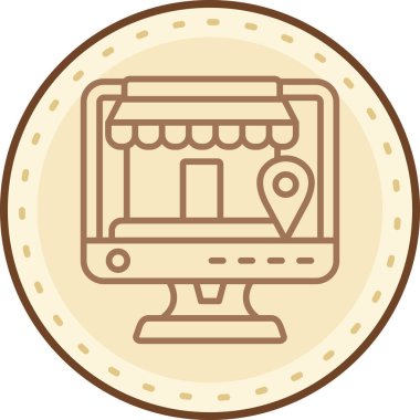 Dükkan. Web simgesi basit illüstrasyon