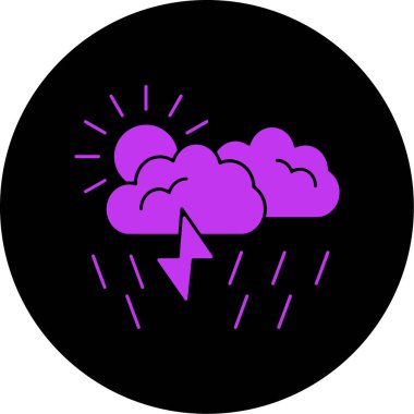 fırtına simgesi vektör illüstrasyonu