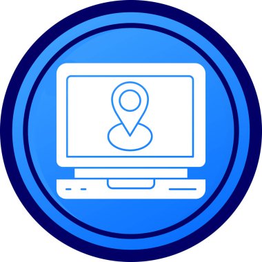 Bilgisayar. Web simgesi basit illüstrasyon