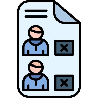 seçim simgesi renk ana hatları vektörü