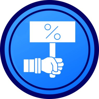 Mavi bir simgenin vektör illüstrasyonu