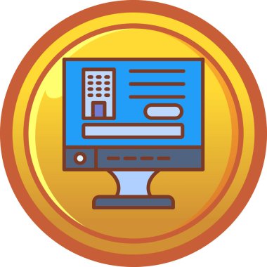 Bilgisayar simgesi. Basit resimleme