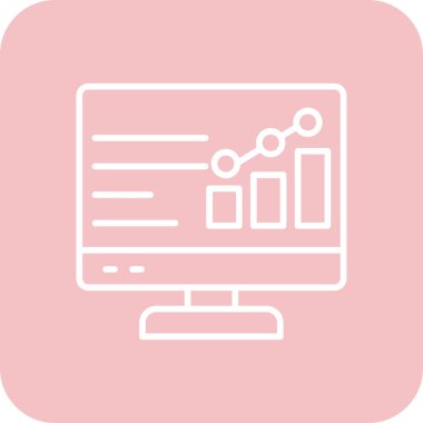 İstatistiklerin vektör illüstrasyon simgesi
