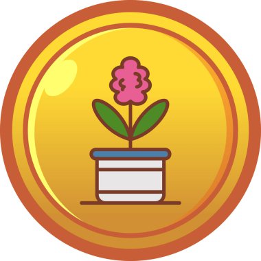 çiçek simgesi vektör illüstrasyonu