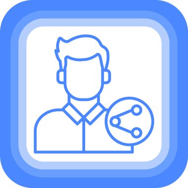 Tabletli bir adamın vektör çizimi