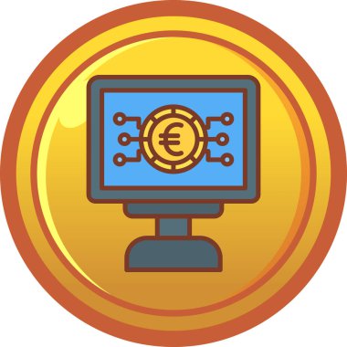 Bitcoin sikke vektör simgesi