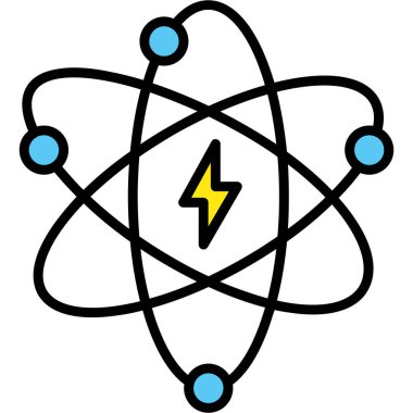 atom gücü simgesi vektör illüstrasyonu