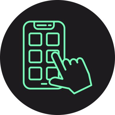 Telefon simgesinin vektör illüstrasyonu.