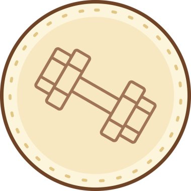 Spor salonu. Web simgesi vektör illüstrasyonu