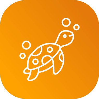 Kaplumbağa. Web simgesi basit illüstrasyon