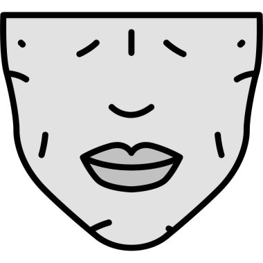 Kalkanlı kadın yüzü, vektör illüstrasyonu