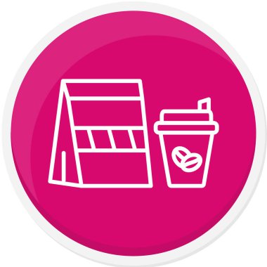 Kahve fincanı simgesinin vektör çizimi