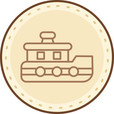 Bir gemi simgesinin vektör çizimi