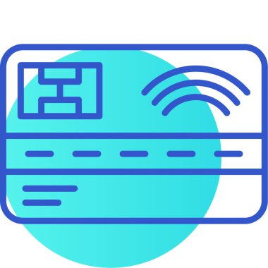 Kredi kartı simgesinin vektör çizimi