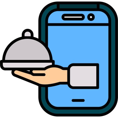 Restoran yemek siparişi simgesi