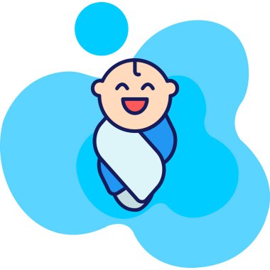 Küçük oğlan. Web simgesi basit illüstrasyon