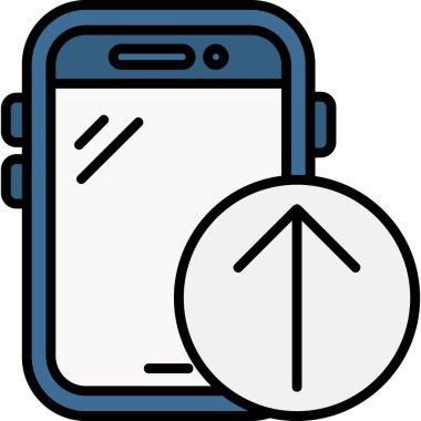 telefon saat simgesi vektör illüstrasyonu