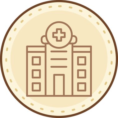 Bir bina simgesinin vektör illüstrasyonu