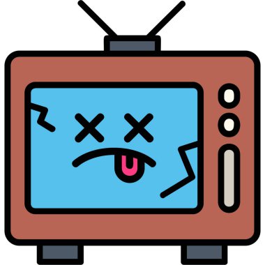 Retro televizyon ikonu. vektör çizimi tasarımı