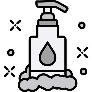 Temizlik servisi simgesinin vektör illüstrasyonu