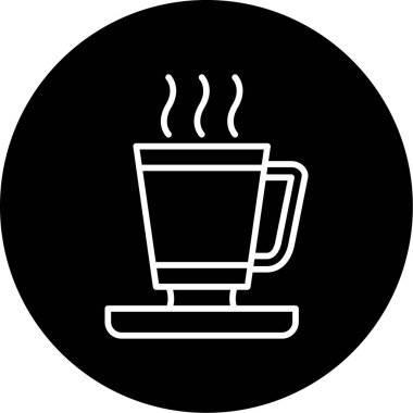 Kahve. Web simgesi basit illüstrasyon