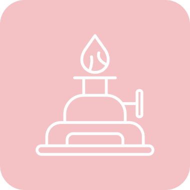 Bir mum simgesinin vektör illüstrasyonu