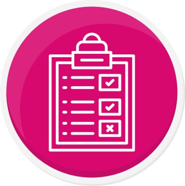 Kontrol listesi simgesi vektör illüstrasyonu