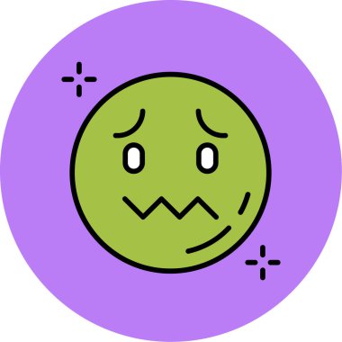 Emoji. Web simgesi vektör illüstrasyonu