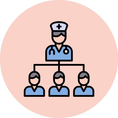 Sağlık personeli. Web simgesi