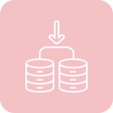 veritabanı sunucu ikonu vektör illüstrasyonu