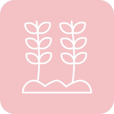 Bir çiçek simgesinin vektör illüstrasyonu